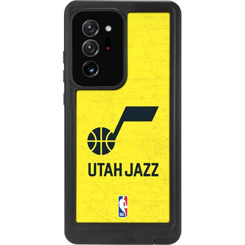 NBA Utah Jazz Yellow Texture Galaxy Note20 Ultra 5G Waterproof Case
