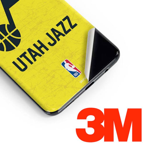 NBA Utah Jazz Yellow Texture Galaxy S10 Plus Skin