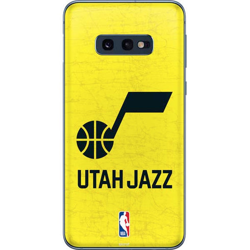 NBA Utah Jazz Yellow Texture Galaxy S10e Skin