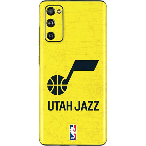 NBA Utah Jazz Yellow Texture Galaxy S20 Fan Edition Skin