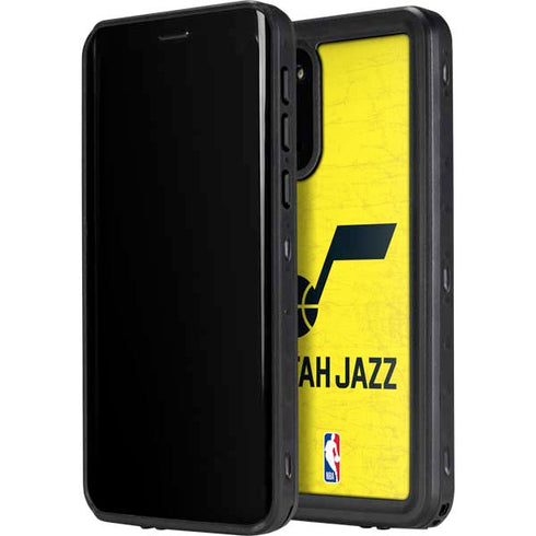 NBA Utah Jazz Yellow Texture Galaxy S20 Plus Waterproof Case