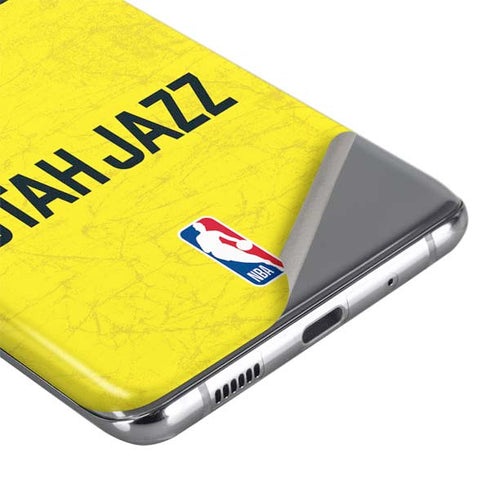 NBA Utah Jazz Yellow Texture Galaxy S20 Skin