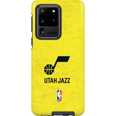 NBA Utah Jazz Yellow Texture Galaxy S20 Ultra 5G Pro Case