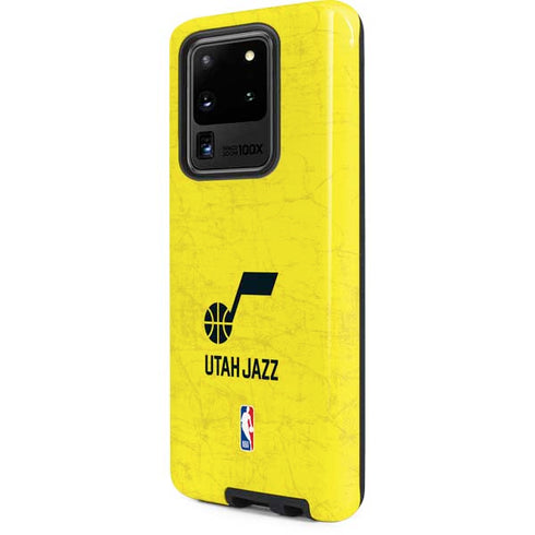 NBA Utah Jazz Yellow Texture Galaxy S20 Ultra 5G Pro Case