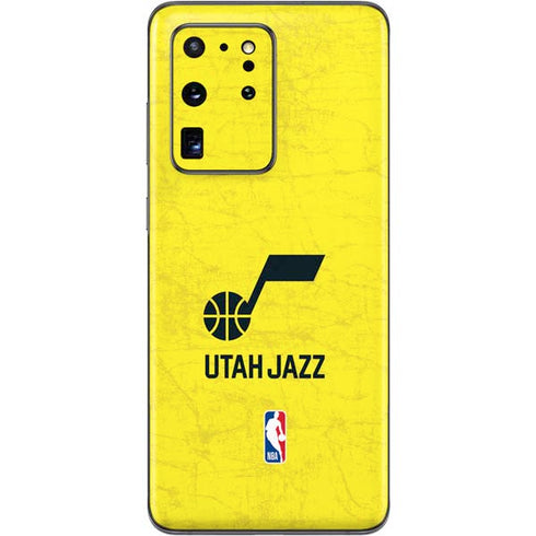 NBA Utah Jazz Yellow Texture Galaxy S20 Ultra 5G Skin