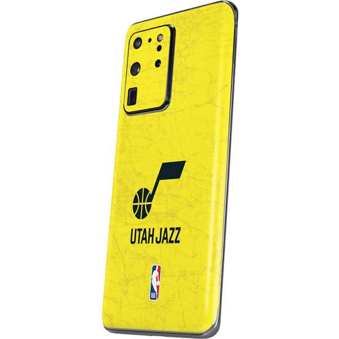 NBA Utah Jazz Yellow Texture Galaxy S20 Ultra 5G Skin