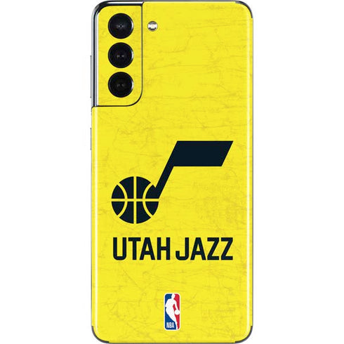 NBA Utah Jazz Yellow Texture Galaxy S21 5G Skin