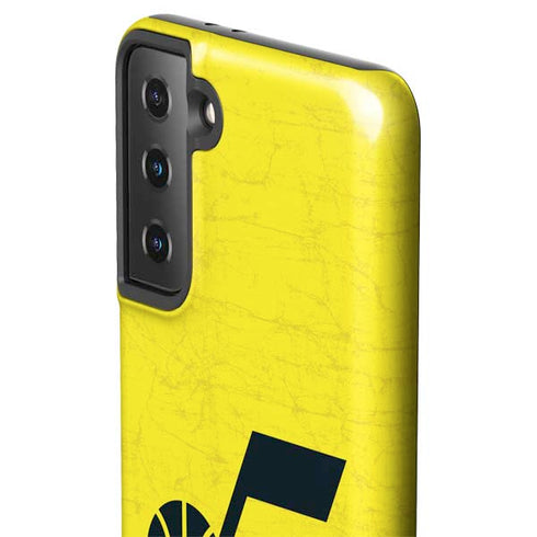 NBA Utah Jazz Yellow Texture Galaxy S21 FE Pro Case