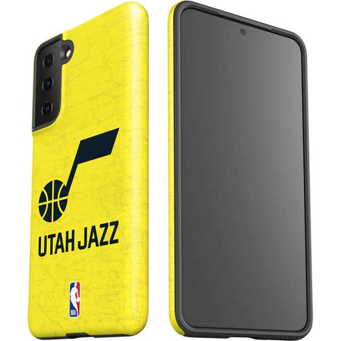 NBA Utah Jazz Yellow Texture Galaxy S21 FE Pro Case