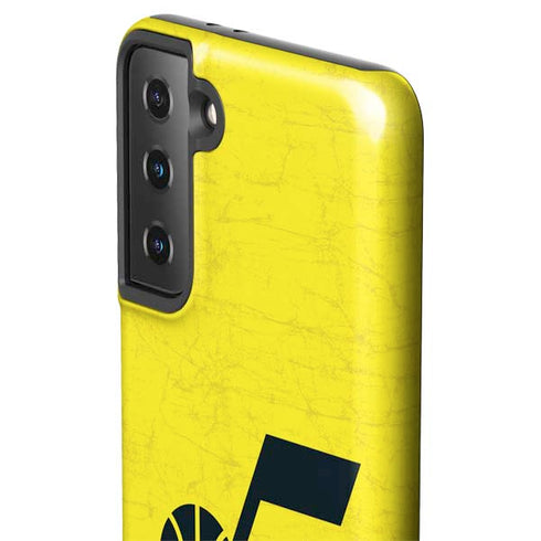NBA Utah Jazz Yellow Texture Galaxy S21 Plus 5G Pro Case