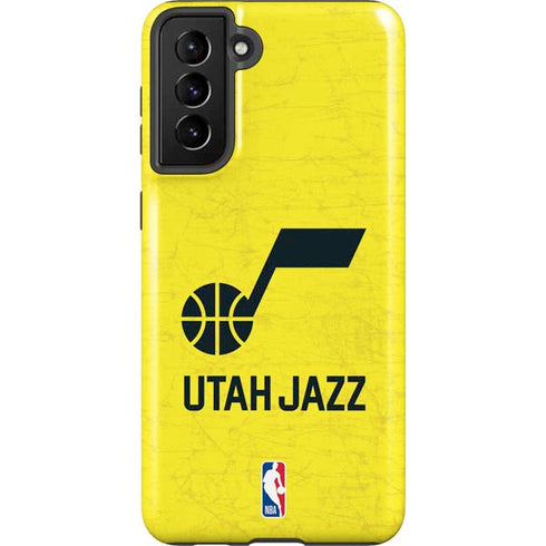 NBA Utah Jazz Yellow Texture Galaxy S21 Plus 5G Pro Case