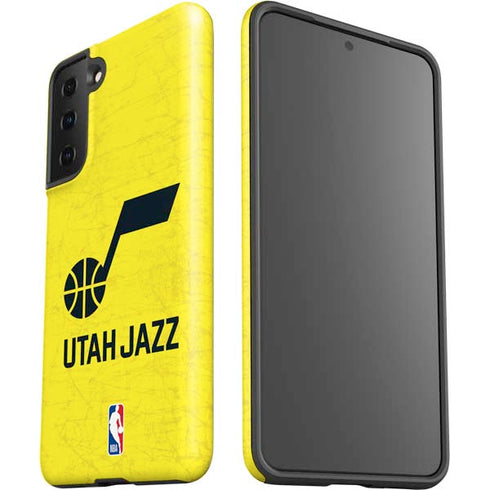 NBA Utah Jazz Yellow Texture Galaxy S21 Plus 5G Pro Case