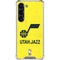 NBA Utah Jazz Yellow Texture Galaxy S23 Clear Case