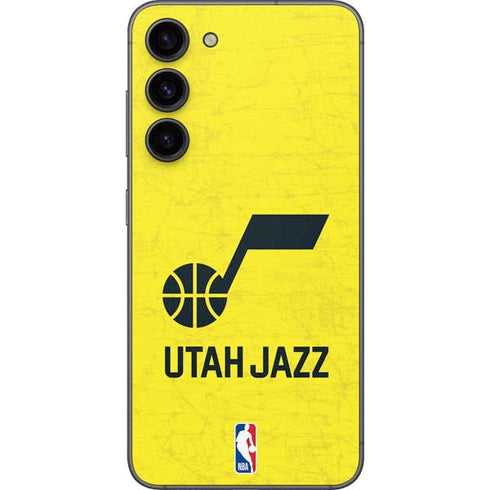NBA Utah Jazz Yellow Texture Galaxy S23 FE Skin