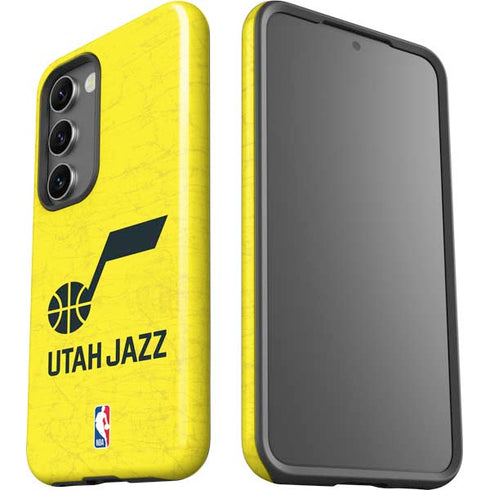 NBA Utah Jazz Yellow Texture Galaxy S23 Pro Case