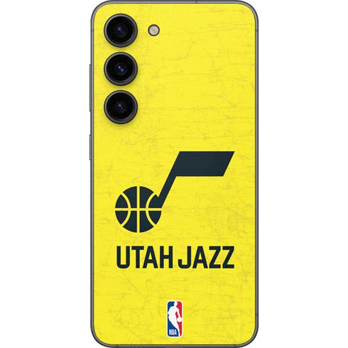 NBA Utah Jazz Yellow Texture Galaxy S23 Skin