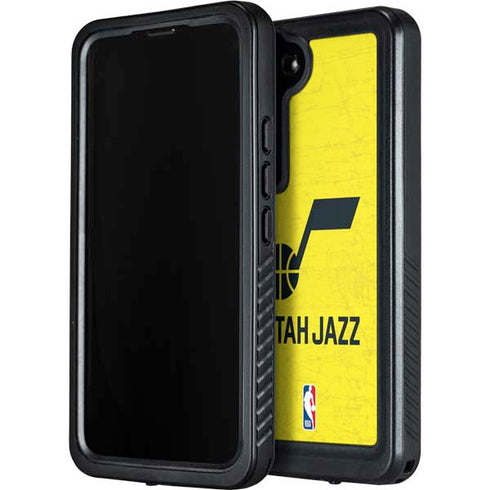 NBA Utah Jazz Yellow Texture Galaxy S23 Waterproof Case