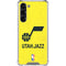 NBA Utah Jazz Yellow Texture Galaxy S24 FE Clear Case