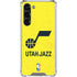 NBA Utah Jazz Yellow Texture Galaxy S24 FE Clear Case