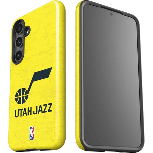 NBA Utah Jazz Yellow Texture Galaxy S25 Impact Case
