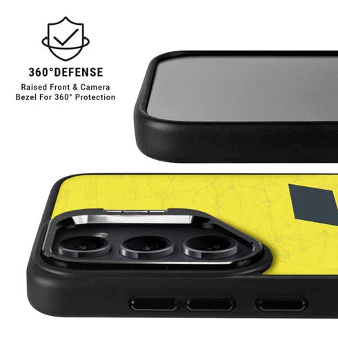 NBA Utah Jazz Yellow Texture Galaxy S25 Plus Kickstand Case