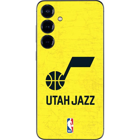 NBA Utah Jazz Yellow Texture Galaxy S24 Plus Skin