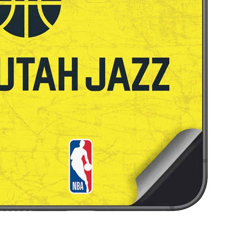 NBA Utah Jazz Yellow Texture Galaxy S25 Skin