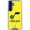 NBA Utah Jazz Yellow Texture Galaxy S25 Clear Case