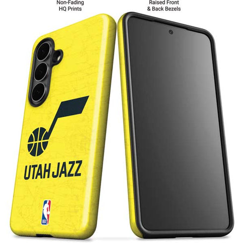 NBA Utah Jazz Yellow Texture Galaxy S26 Impact Case