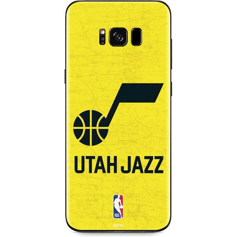 NBA Utah Jazz Yellow Texture Galaxy S8 Plus Skin