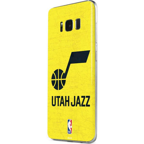 NBA Utah Jazz Yellow Texture Galaxy S8 Plus Skin