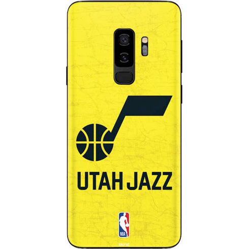 NBA Utah Jazz Yellow Texture Galaxy S9 Plus Skin