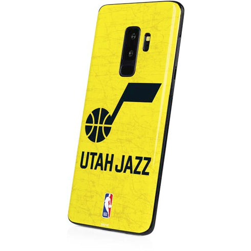 NBA Utah Jazz Yellow Texture Galaxy S9 Plus Skin