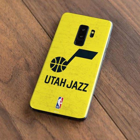 NBA Utah Jazz Yellow Texture Galaxy S9 Plus Skin