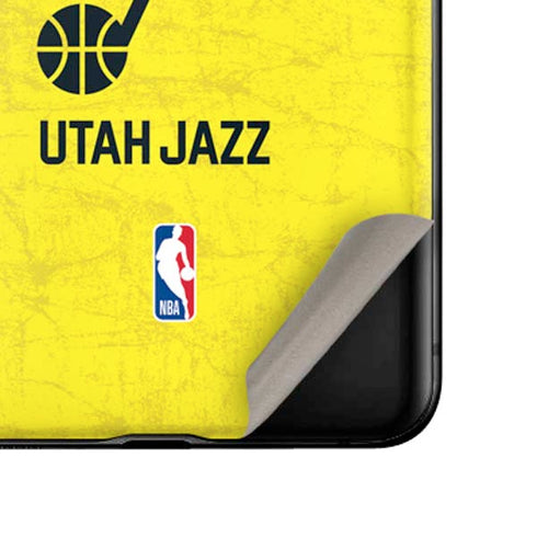 NBA Utah Jazz Yellow Texture Galaxy Z Flip Skin