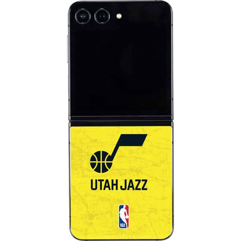 NBA Utah Jazz Yellow Texture Galaxy Z Flip5 5G Skin