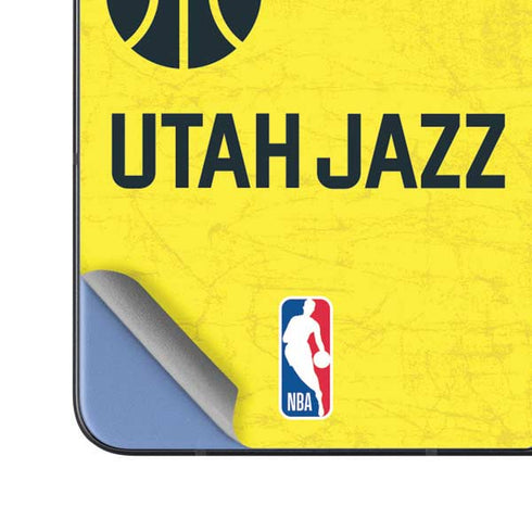 NBA Utah Jazz Yellow Texture Galaxy Z Fold5 5G Skin