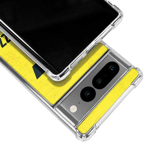 NBA Utah Jazz Yellow Texture Google Pixel 7 Pro Clear Case