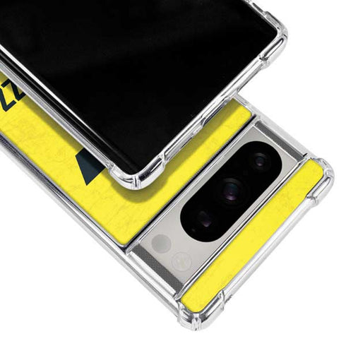 NBA Utah Jazz Yellow Texture Google Pixel 8 Pro Clear Case