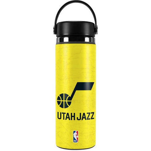 NBA Utah Jazz Yellow Texture Hydro Flask 20oz Wide Mouth Skin