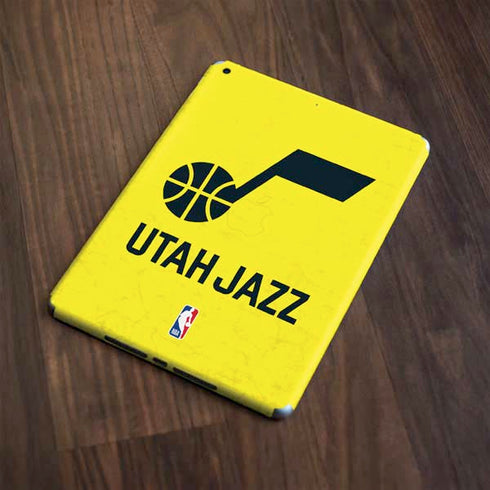 NBA Utah Jazz Yellow Texture Apple iPad Skin