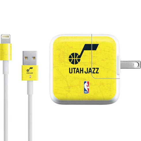NBA Utah Jazz Yellow Texture iPad Charger (10W USB) Skin