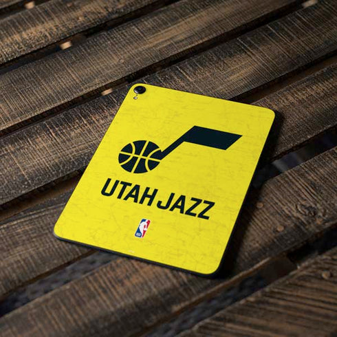 NBA Utah Jazz Yellow Texture Apple iPad Pro Skin