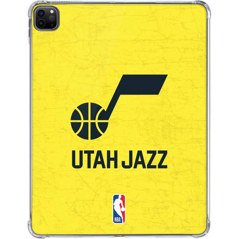 NBA Utah Jazz Yellow Texture iPad Pro 11in (2024) Clear Case