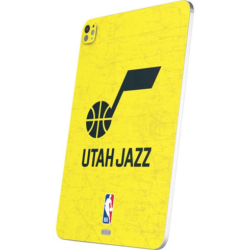 NBA Utah Jazz Yellow Texture iPad Pro 13in M4 (2024) Skin