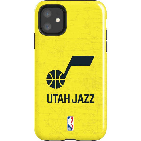 NBA Utah Jazz Yellow Texture iPhone 11 Impact Case