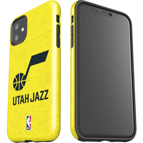 NBA Utah Jazz Yellow Texture iPhone 11 Impact Case