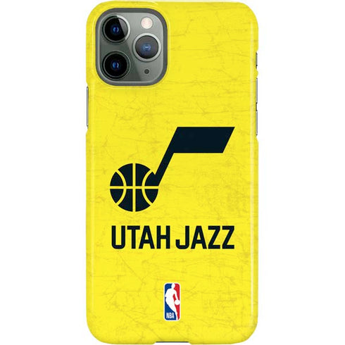 NBA Utah Jazz Yellow Texture iPhone 11 Pro Lite Case