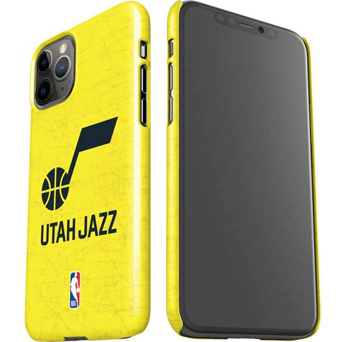 NBA Utah Jazz Yellow Texture iPhone 11 Pro Lite Case