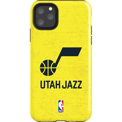 NBA Utah Jazz Yellow Texture iPhone 11 Pro Max Impact Case